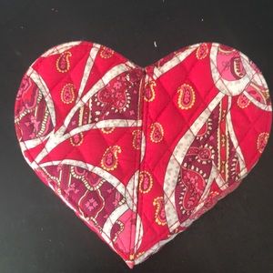 Vera Bradley heart shaped jewelry case.